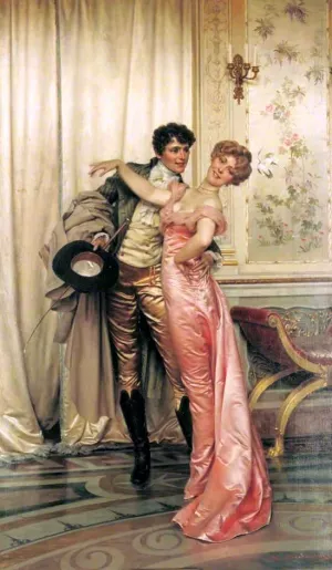 The Embrace by Charles Joseph Soulacroix Oil Painting