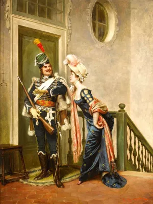The Gallant Officer Oil painting by Charles Joseph Soulacroix