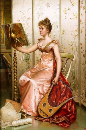 The Recital by Charles Joseph Soulacroix Oil Painting