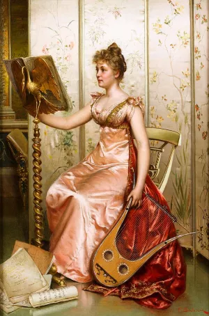 The Recital by Charles Joseph Soulacroix Oil Painting