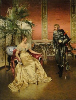 The Visitor by Charles Joseph Soulacroix Oil Painting
