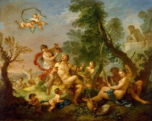 Bacchanal by Charles-Joseph Natoire Oil Painting