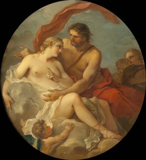 Jupiter and Callisto by Charles-Joseph Natoire Oil Painting