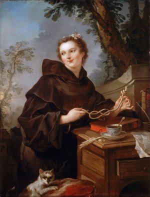 Louise-Anne de Bourbon, mademoiselle de Charolais by Charles-Joseph Natoire Oil Painting