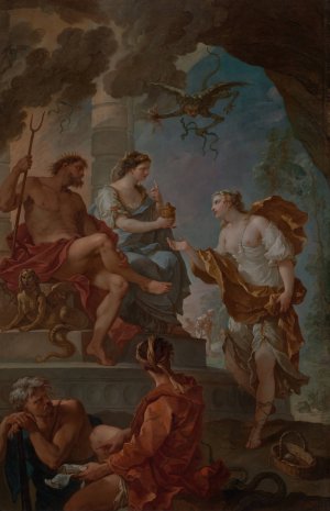 Psyche in the Underworld by Charles-Joseph Natoire Oil Painting