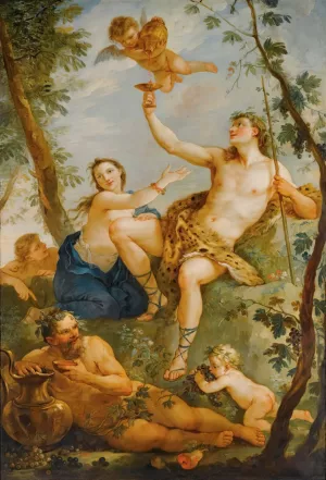The Triumph Of Bacchus by Charles-Joseph Natoire Oil Painting