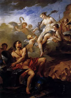 Venus Demanding Arms from Vulcan for Aeneas by Charles-Joseph Natoire - Oil Painting Reproduction