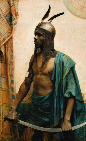 The Nubian Guard by Charles Knighton Warren Oil Painting