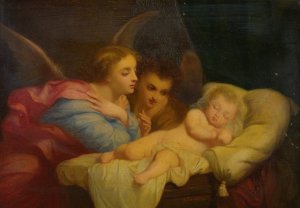 Angels Adoring The Christ Child by Charles Landelle Oil Painting