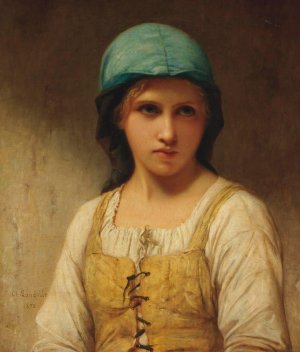 La jeune paysanne by Charles Landelle Oil Painting