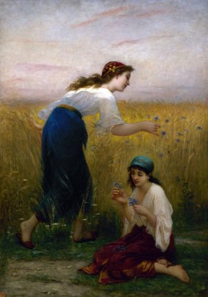 Les Bleuets by Charles Landelle Oil Painting