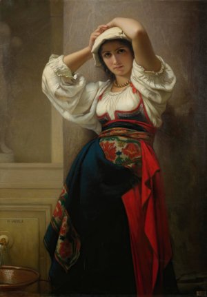 L'Italienne by Charles Landelle Oil Painting
