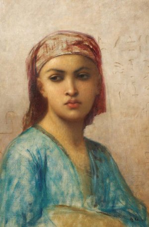 Portrait Of An Oriental Woman by Charles Landelle Oil Painting