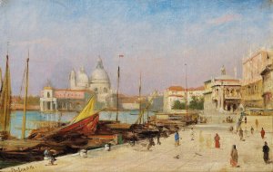 View Of Venice by Charles Landelle Oil Painting