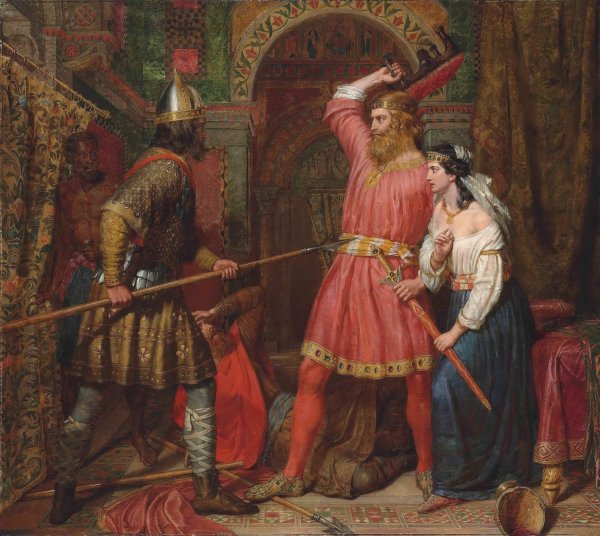 The Assassination of Alboin, King of the Lombards by Charles Landseer - Hand-Painted Oil Painting Reproduction