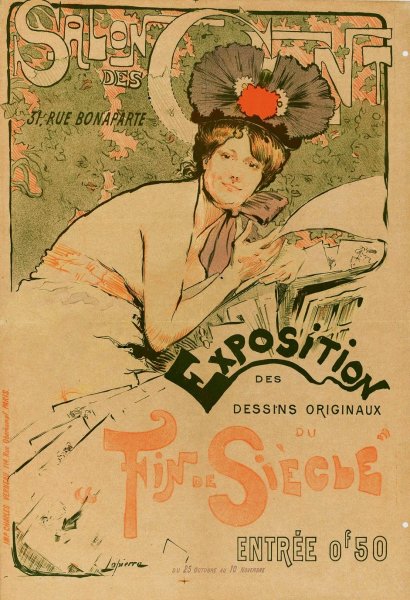 Poster for an exhibition of the Salon des Cent  by Charles Lapierre - Hand-Painted Oil Painting Reproduction