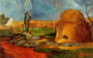 Harvest in Brittany Oil painting by Charles Laval