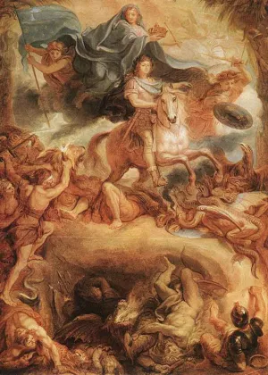 Apotheose of Louis XIV by Charles Le Brun Oil Painting