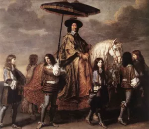 Chancellor Seguier at the Entry of Louis XIV into Paris in 1660 by Charles Le Brun Oil Painting