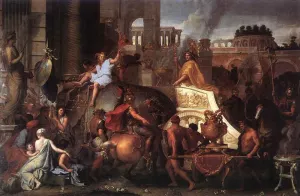 Entry of Alexander into Babylon by Charles Le Brun - Oil Painting Reproduction
