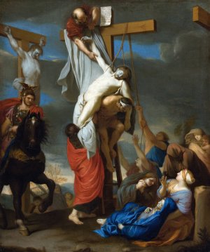 The Descent from the Cross by Charles Le Brun Oil Painting