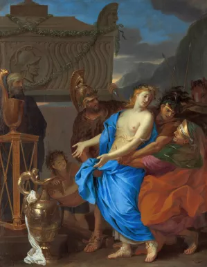 The Sacrifice of Polyxena by Charles Le Brun Oil Painting