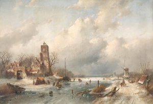 Winter Scene by Charles Leickert Oil Painting