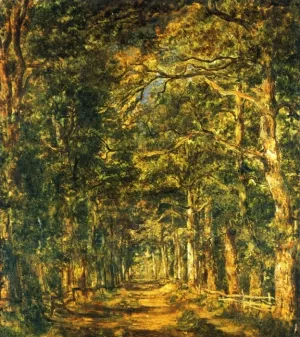 Path Among the Trees at Souliers Oil painting by Charles Leroux