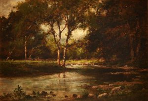 Cherry Creek, Delaware Water Gap, PA by Charles Linford Oil Painting