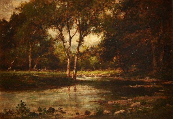 Cherry Creek, Delaware Water Gap, PA by Charles Linford - Hand-Painted Oil Painting Reproduction