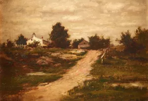 Farmhouse on a Hill by Charles Linford Oil Painting