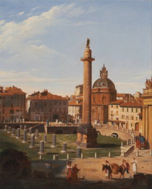 A View of Trajan's Forum, Rome by Charles Lock Eastlake Oil Painting