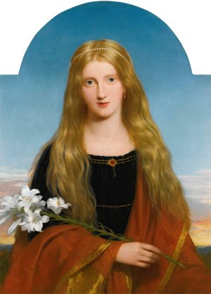The Lily - Portrait Of Miss Bury by Charles Lock Eastlake Oil Painting