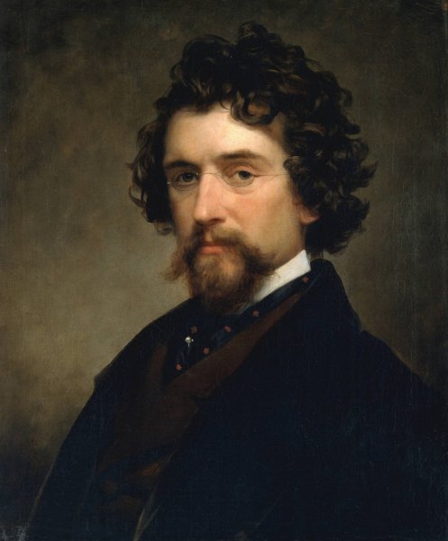 Mathew B. Brady  by Charles Loring Elliott - Hand-Painted Oil Painting Reproduction