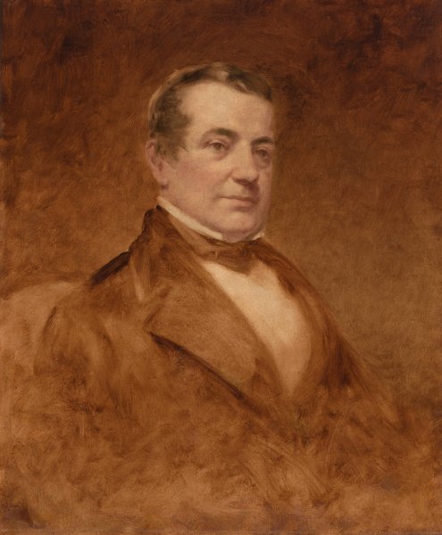 Washington Irving  by Charles Loring Elliott - Hand-Painted Oil Painting Reproduction