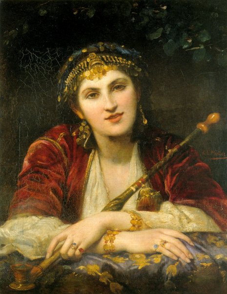 La Belle Orientale by Charles Louis Mueller - Hand-Painted Oil Painting Reproduction