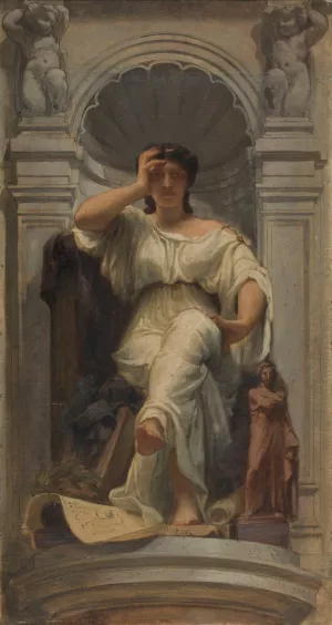 La pensee by Charles Louis Muller Oil Painting