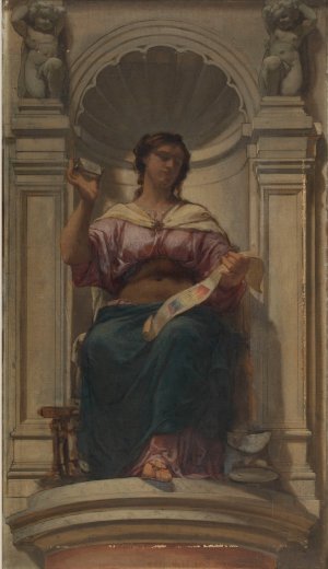 l'observation by Charles Louis Muller Oil Painting