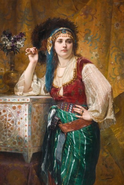 Main Product Photo of Odalisque Painting by Charles Louis Muller