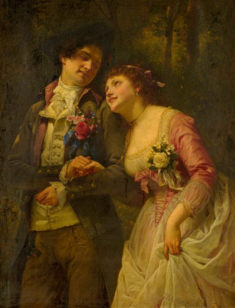 Main Product Photo of The Betrothed Painting by Charles Louis Muller