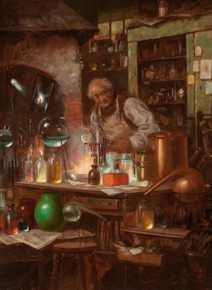 The Chemist by Charles Louis Muller Oil Painting