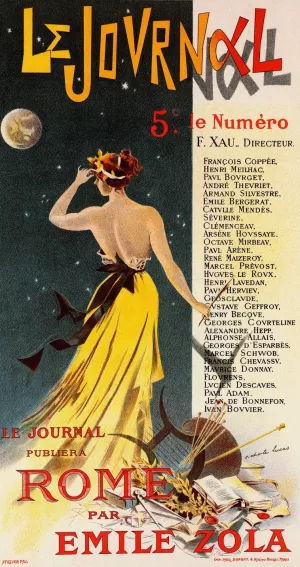 Affiche Pour Annoncer La Publication De 'rome'Dans Le Journal by Charles Lucas Oil Painting