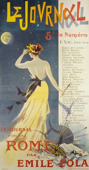 Le Journal 5c. Le Numero by Charles Lucas Oil Painting