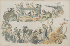 Caricature de la Promenade du BOuf Gras by Charles-Lucien Leandre Oil Painting