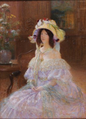 En souvenir de Gavarni by Charles-Lucien Leandre Oil Painting