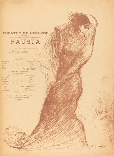 Fausta  by Charles-Lucien Leandre - Hand-Painted Oil Painting Reproduction