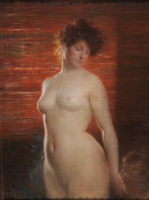 Modestie by Charles-Lucien Leandre Oil Painting