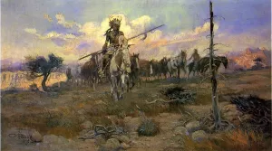 Bringing Home the Spoils by Charles Marion Russell - Oil Painting Reproduction