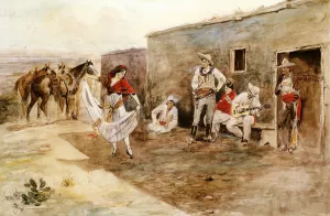 Casa Alegre by Charles Marion Russell - Oil Painting Reproduction