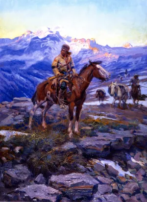 Free Trappers by Charles Marion Russell Oil Painting